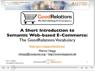 Webcast-overview of GoodRelations
